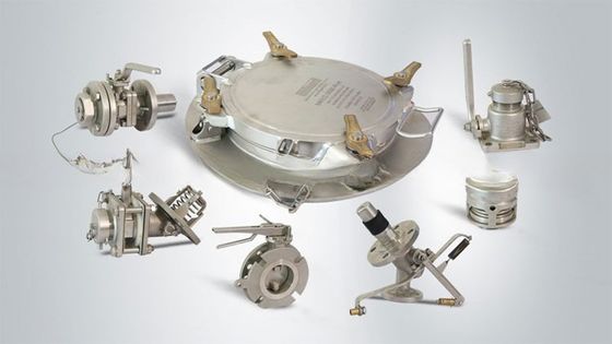 Peças sobressalentes e acessórios para contêineres de transporte de tanques ISO 500 mm Montagem de manlid de perfil baixo com válvula de entrada de ar de 1,5 '' BSP