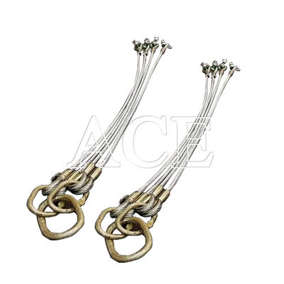Tipo de olho de elevação Olho plano DNV 2.7-1 Cable de aço inoxidável padrão Sling de fio de cabo 4 ou 5 pernas para contêiner offshore Laranja