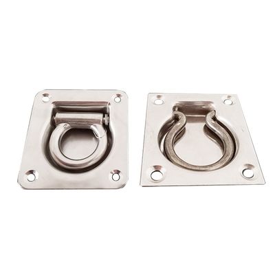2000KN M.B.L Compressão de aço inoxidável piso montar corda Acessórios de carro e caminhão Lashing Tie Down D Corda anel para pesado-duty