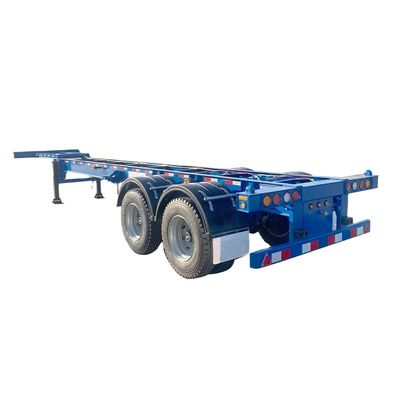 12R22.5 Linglong Pneus 2 Eixo Chassi de embarque de 40 pés 20 pés com Esqueleto de pescoço de galinha Estrutura de camião Container de semi-reboque