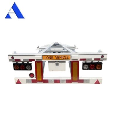 53ft Esqueleto de pescoço de ganso Estrutura de caminhão Semi-trailer Container Chassis de transporte com excelentes características e eixo FUWA durável