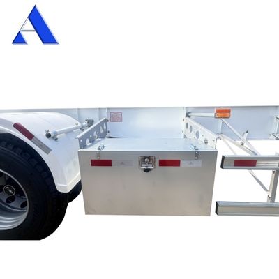 53ft Esqueleto de pescoço de ganso Estrutura de caminhão Semi-trailer Container Chassis de transporte com excelentes características e eixo FUWA durável