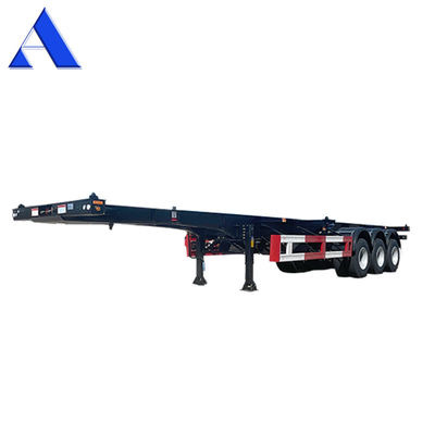 Caminhão Trailers 40ft Container de transporte de aço Semi-trailers 3 eixos Esqueleto Quadro de transporte Chassis para carregamento de carga