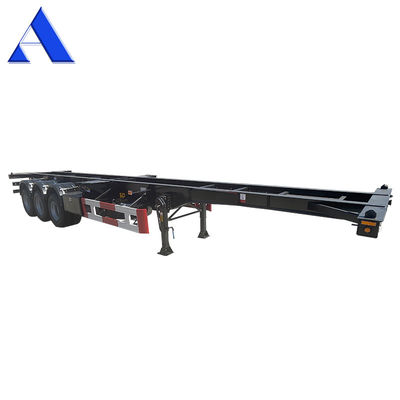 Caminhão Trailers 40ft Container de transporte de aço Semi-trailers 3 eixos Esqueleto Quadro de transporte Chassis para carregamento de carga