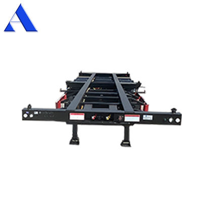 Caminhão Trailers 40ft Container de transporte de aço Semi-trailers 3 eixos Esqueleto Quadro de transporte Chassis para carregamento de carga