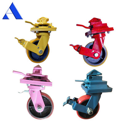 Cinza 4pcs por kit 8 polegadas Roda única Universal Roda de freio 3T 5T ISO Container de transporte Rodagens de castor para em casa