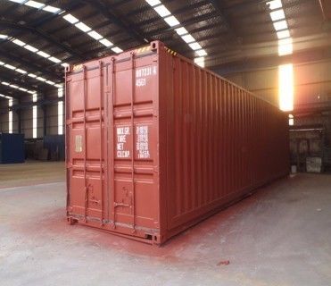 Container de embarque de porta lateral aberta de 40 pés com placa CSC de cilindro hidráulico elétrico e capacidade de 76,4 CBM