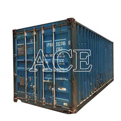 Carga de estoque chinês digna de 20 pés Containers usados Dimensões internas 5.899 x 2.352 x 2.393M 10 anos ao redor