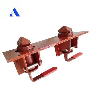 Semi-reboque Reboque de contêiner duplo Reboque de fecho giratório fecho giratório Peças de reboque de fecho de pin dianteiro Vermelho e preto