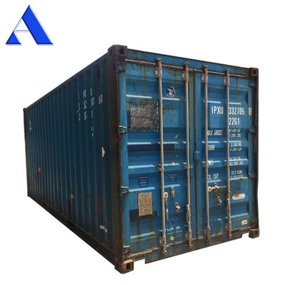 Carga de estoque chinês digna de 20 pés Containers usados Dimensões internas 5.899 x 2.352 x 2.393M 10 anos ao redor