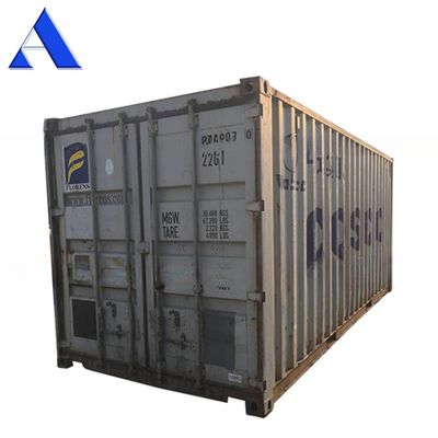 Carga de estoque chinês digna de 20 pés Containers usados Dimensões internas 5.899 x 2.352 x 2.393M 10 anos ao redor