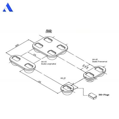 Container ISO Twistlock Socket Flush Foundations com 7.50kgs Tipo único e 500 KN M.B.L.Capacidade de tensão DNV GL Certificado