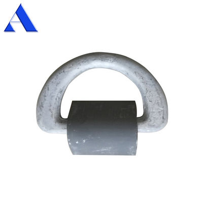 DNV GL Certificado Galvanizado 50 Ton Container Forjado Lashing D Ring com Grampos M.B.L 500KN