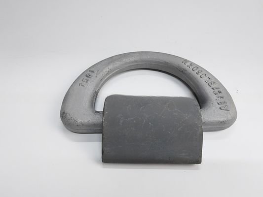 DNV GL Certificado Galvanizado 50 Ton Container Forjado Lashing D Ring com Grampos M.B.L 500KN