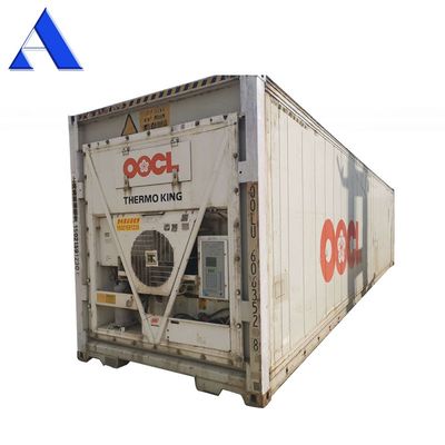 Containers refrigeradores usados de 40 pés de porta de segunda mão Containers Reefer de 40 pés com piso em forma de T