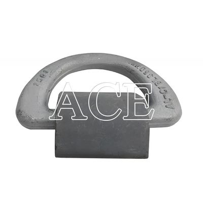 500KN M.B.L GL CCS aprovado 50T recipiente forjado Lashing D ring com pinça