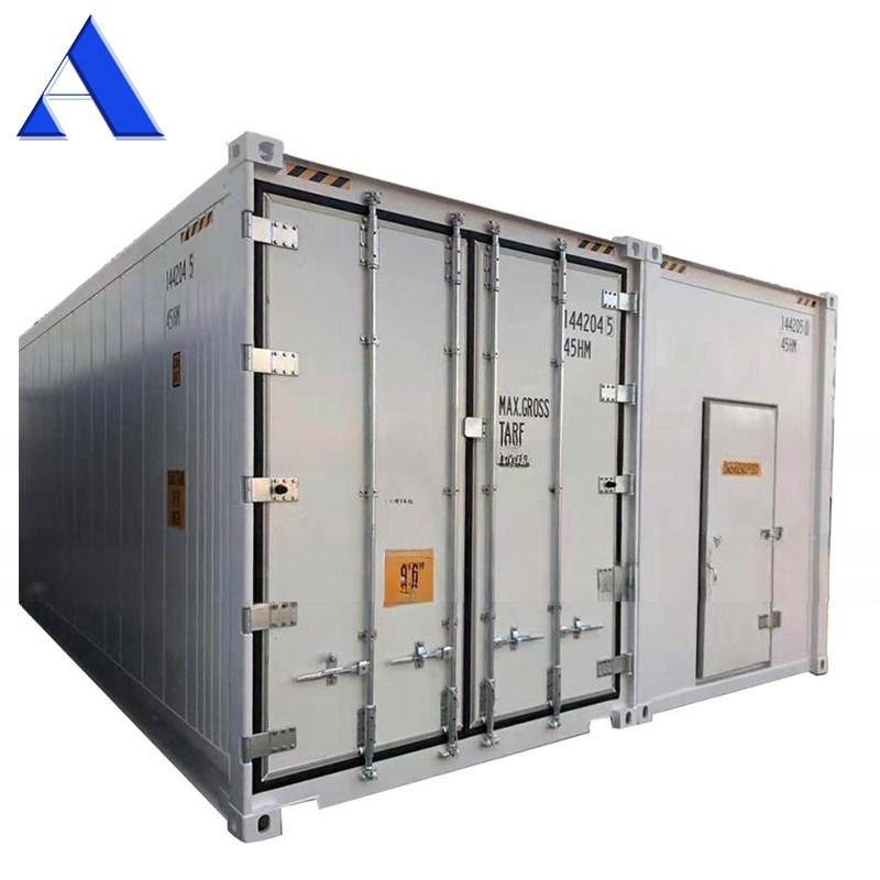 40ft Edifício Reefer Container 40HQ Cold Room Storage Certificado CSC aço e piso plano