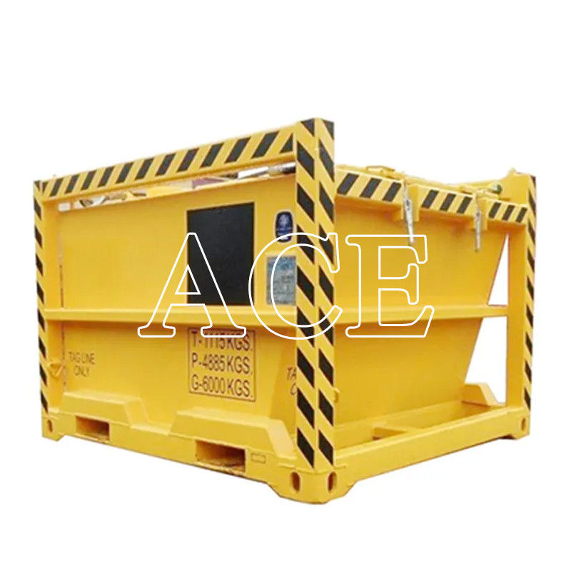 1115KGS Tare Massa Offshore Cutting Mud Skip BV Container fechado certificado para perfuração -20 C Design DNV 2.7-1 Standard