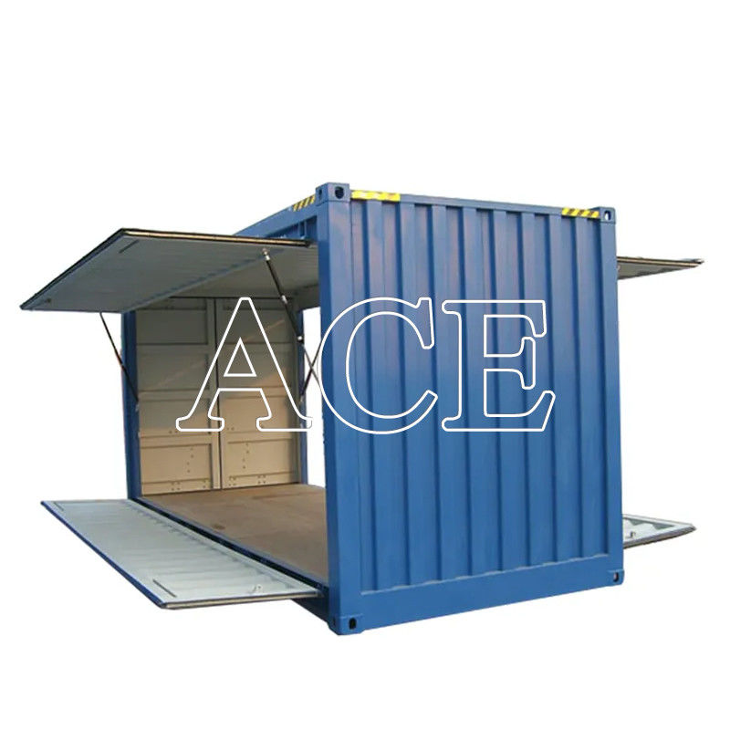20ft porta lateral de aço recipiente seco ABS ventilação coberta Swing duplo cubos altos de transporte de contêineres com abertura de 20 pés