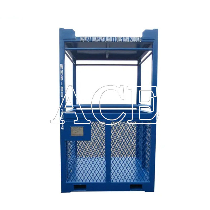 45C Ângulo de elevação 3CBM DNV 2.7-1 Container seco de aço Basquetebol de transferência pessoal offshore com certificados CSC e BV
