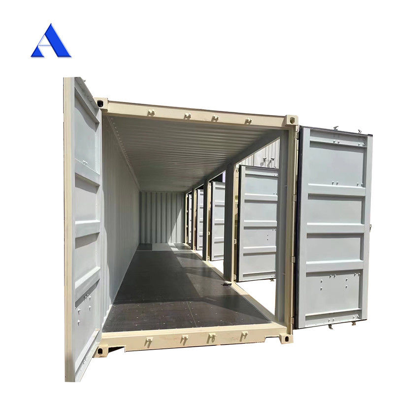 67.7cbm Capacidade 40ft Cubo alto Container de transporte de lado aberto com 4 portas laterais 12192 x 2438 x 2896 mm Dimensões externas