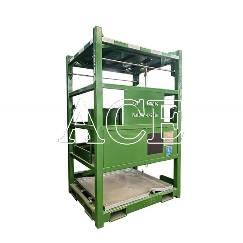 Container de tanque IBC de aço offshore 550GAL DNV 2.7-1 padrão personalizado com estrutura de elevação certificada pelo CSC e BV