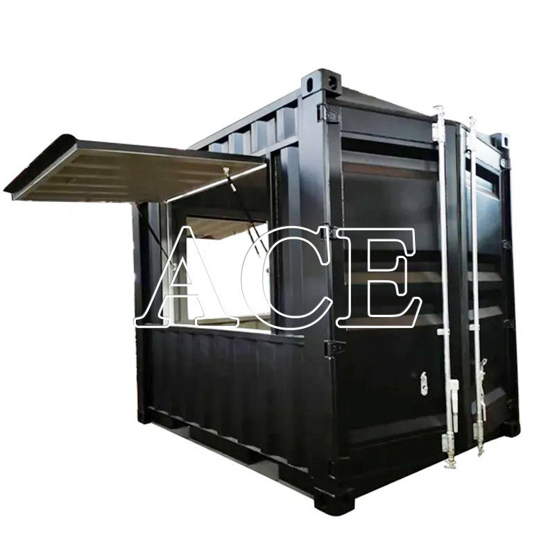 Quiosque 10ft Container de Envio Loja de Café Bar Móvel feito sob medida Loja de Café com piso de compensado