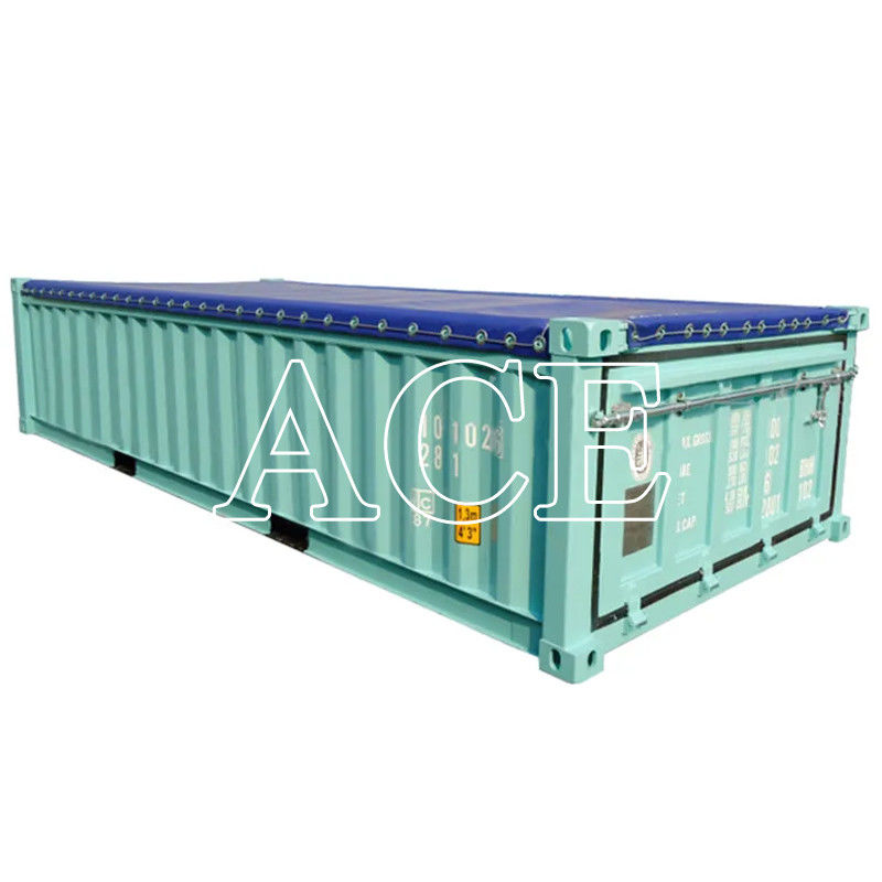 Container de 20 pés de meia altura com cobertura de telhado de lonas BV Certificado Solução de armazenamento de minério a granel de alta capacidade