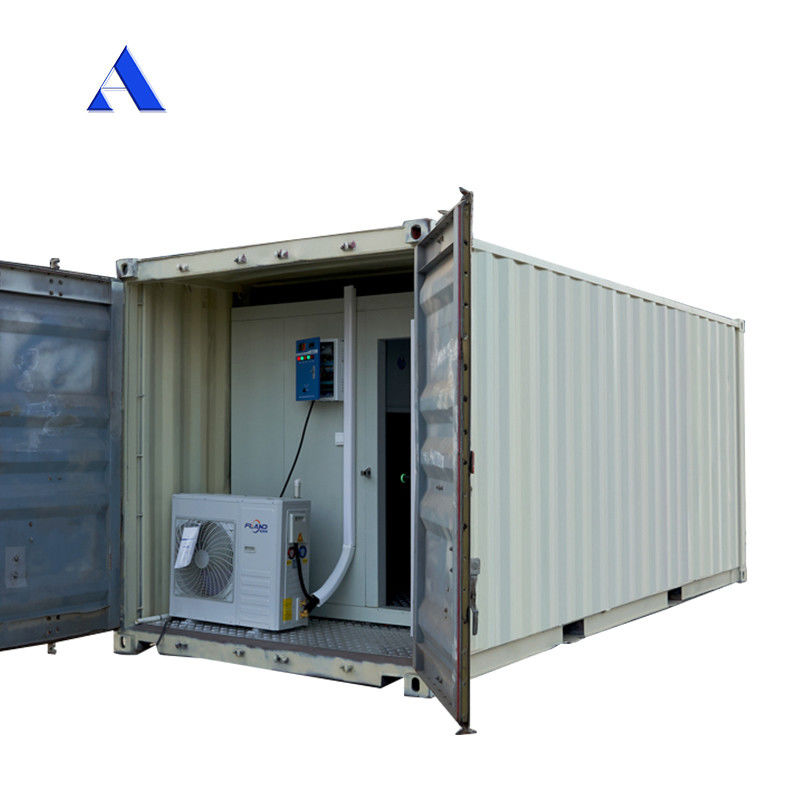 20ft Reefer Container Sala de armazenamento frio com Alumínio T-Bar piso e R134a/R404A refrigerante
