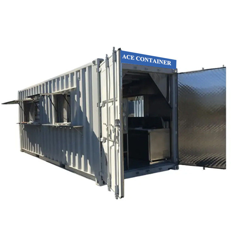 20ft Container de transporte móvel cozinha comercial com estilo de design moderno e customização Corten-A