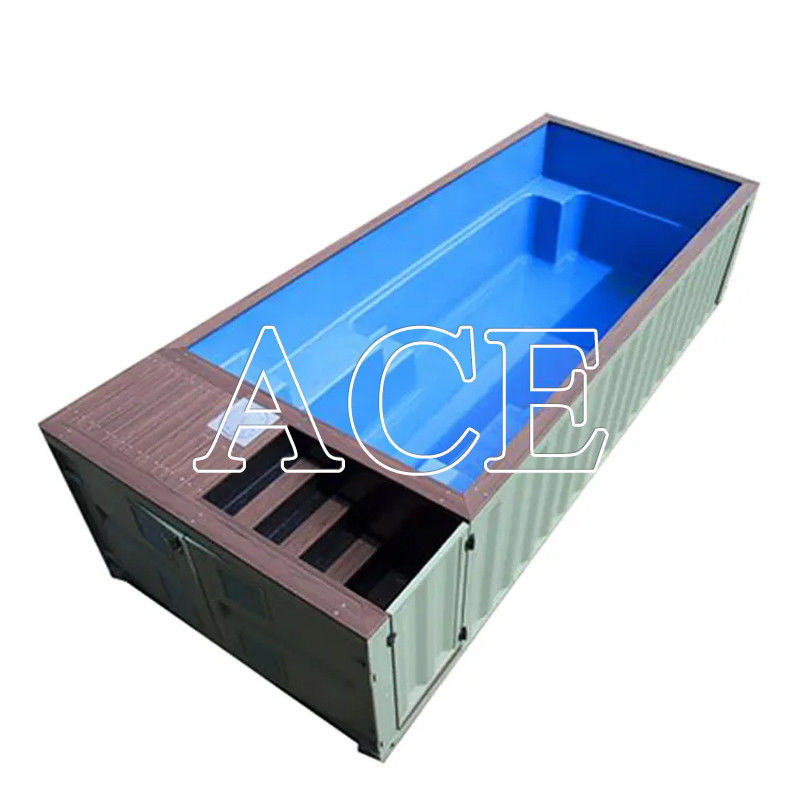 Piscina exterior de 20ft 30ft 40ft Container de transporte com filtragem incluída e cor personalizada