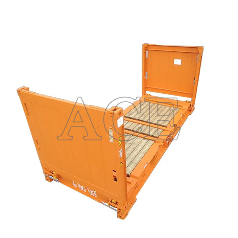 20ft 20ft 20 Flat Rack Flatrack Container Ocean Shipping Containers Tare Peso 2750KGS Piso 28mm Piso de madeira compensada