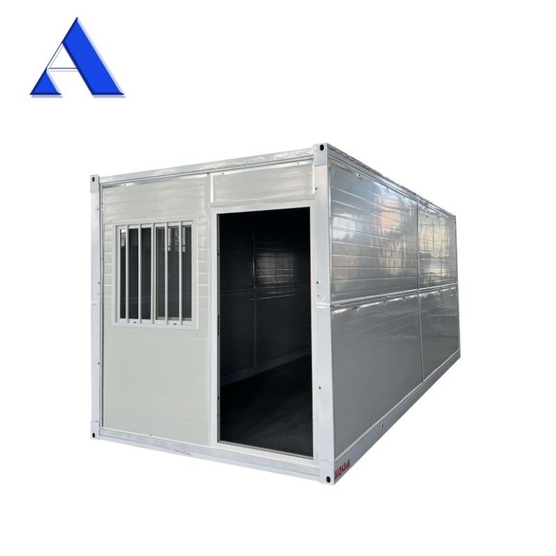 Instalação rápida dobrável dobrável 20ft 6m rack plano Container de armazenamento casa com painel de sanduíche
