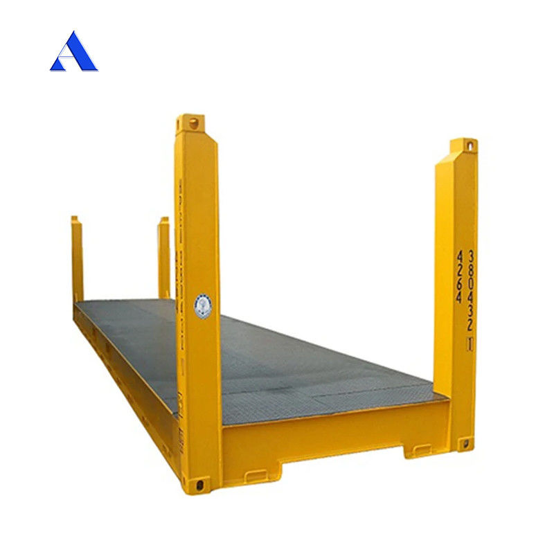 70 m2 Capacidade 40' Post de canto fixo Flat Rack Flat Rack Container de transporte 500KGS Max Peso Bruto
