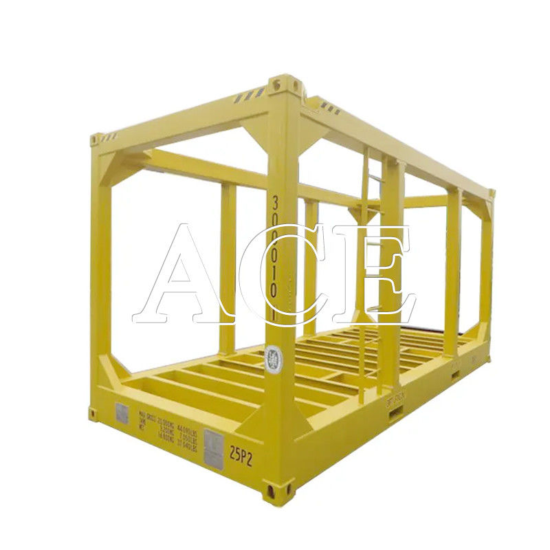Piso de aço DNV 2.7-1 20ft Cubo alto Mar Offshore Frame de elevação Capacidade 30.8 CBM Gás e perfuração de petróleo