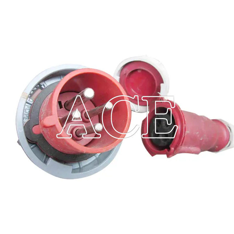Conector e tomada elétrica de plástico industrial para peças sobressalentes de recipientes Reefer Voltagem nominal 400V