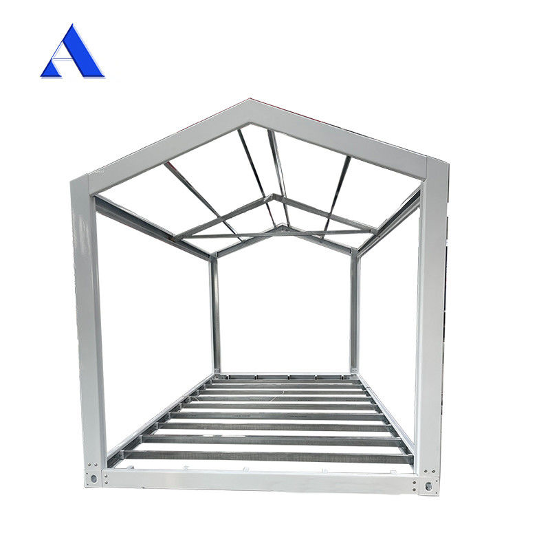 Quadro de aço de estilo industrial para 6 x 3 x 2,8 m Flat Pack Galvanizado Modulo de contêiner de transporte de aço leve pré-fabricado
