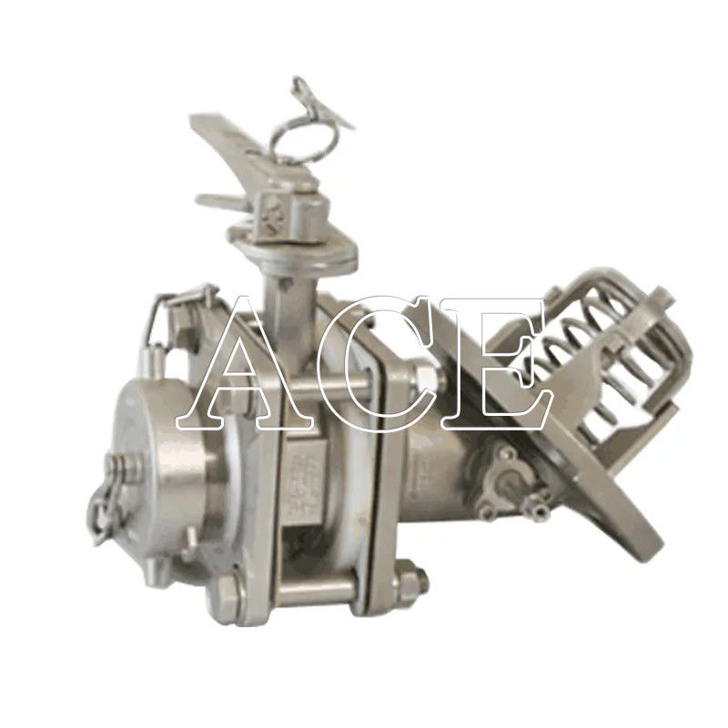 500 mm Manhole 3'' BSP SS316 Bottom Discharge Butterfly Valve para porta de documentos de plástico ISO Tanque Container