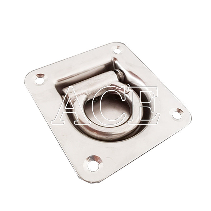 2000KN M.B.L Compressão de aço inoxidável piso montar corda Acessórios de carro e caminhão Lashing Tie Down D Corda anel para pesado-duty
