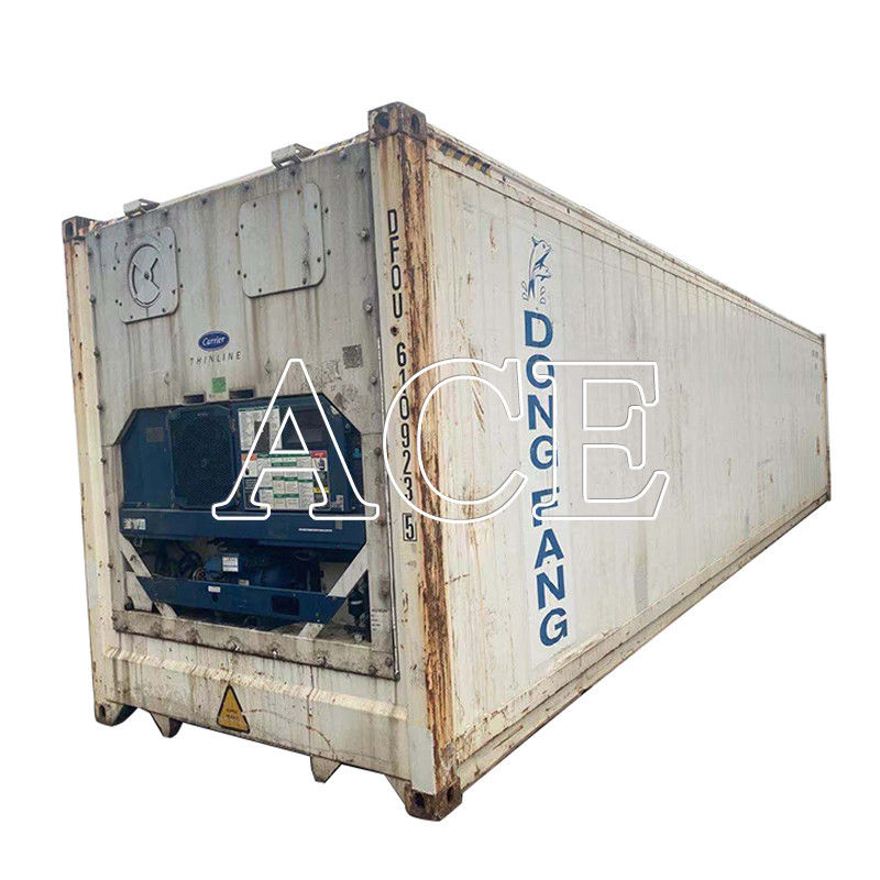 Containers refrigeradores usados de 40 pés de porta de segunda mão Containers Reefer de 40 pés com piso em forma de T
