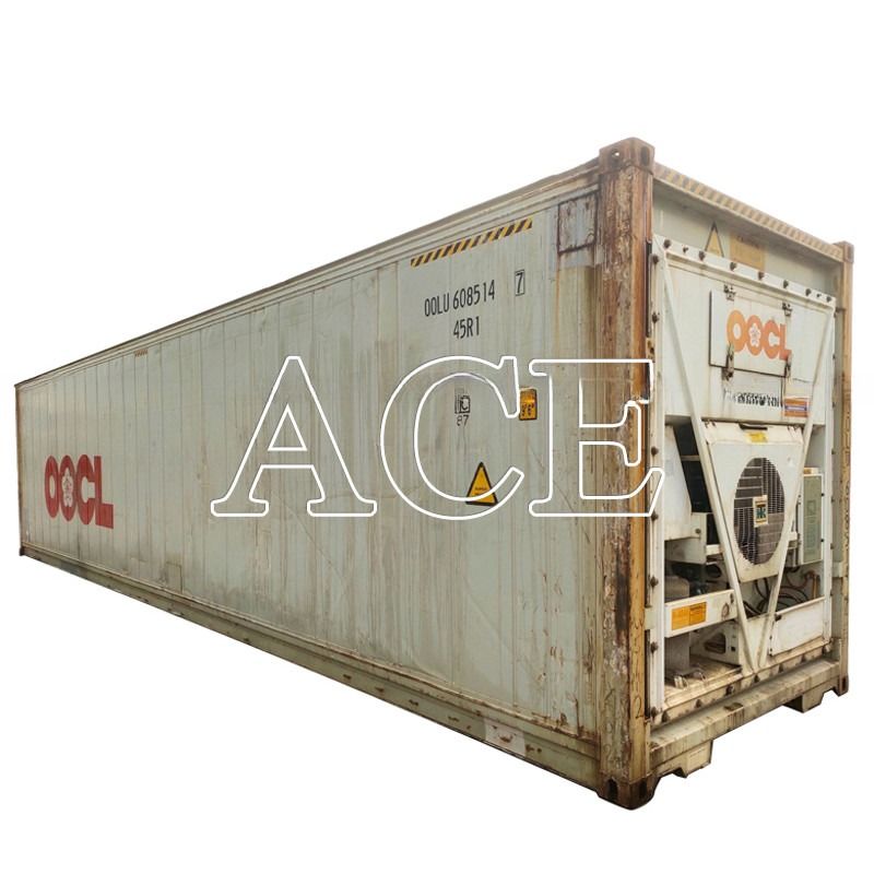 Container de carga refrigerado de 20 pés usado com dimensões externas de 6058 x 2438 x 2591 mm