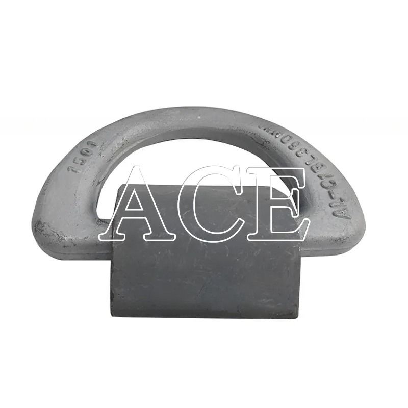 500KN M.B.L GL CCS aprovado 50T recipiente forjado Lashing D ring com pinça
